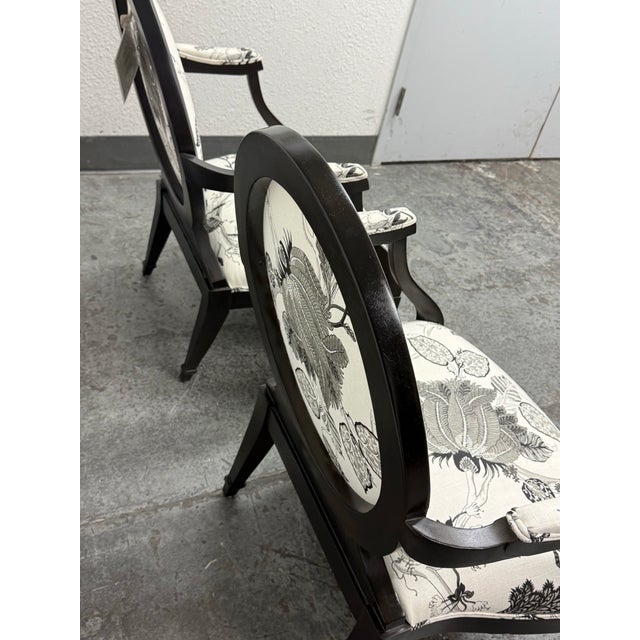 Kravet Furniture Truro Oval Back Armchairs, Pair For Sale - Image 10 of 12