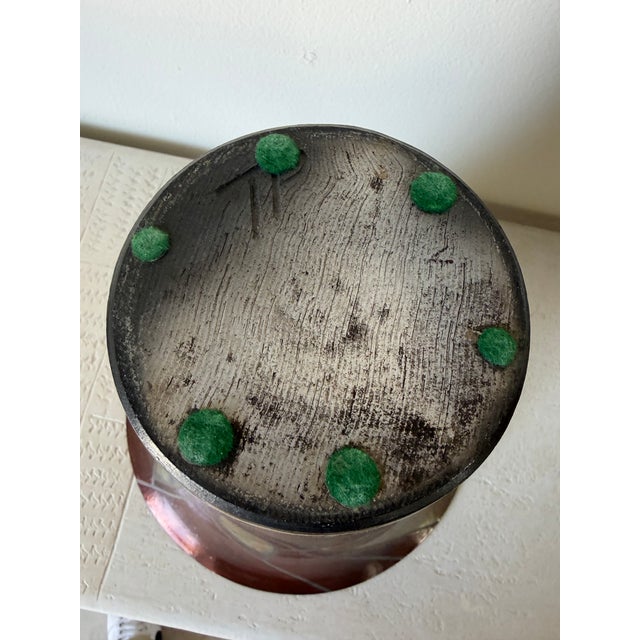 Vintage Signed t.p. Raku Pottery Vases – A Pair For Sale - Image 10 of 11