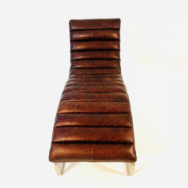 Ludwig Mies van der Rohe Mid-Century Bauhaus Chair in Leather and Chrome by Ludwig Mies Van Der Rohe, 1980s For Sale - Image 4 of 11