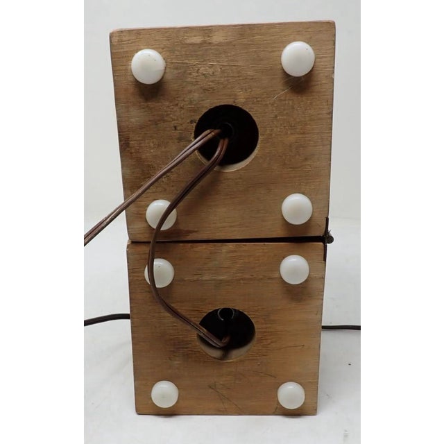 Ivory 1960s Modeline of California Mid-Century Modern Cylinder Table Lamps With Hinged Wood Bases - a Pair For Sale - Image 8 of 9
