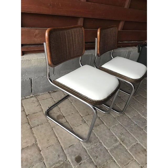 Mid-Century Modern Upholstered Chrome Dining Chairs, 1970s, Set of 4 For Sale - Image 4 of 8