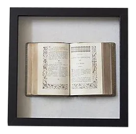 Framed Antique French Prayer Book