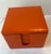 Japanese Vintage Japanese Orange Lacquerware Coaster Set - 6 pcs with Box For Sale - Image 3 of 9