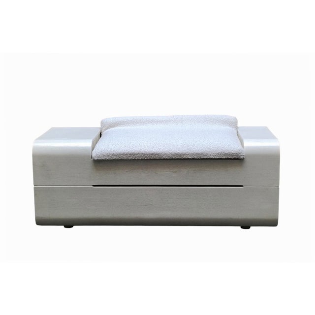 White Wooden Bench with Storage Compartment by Carlo De Carli for Fiarm, Italy, 1970s For Sale - Image 6 of 6