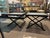 Farmhouse Vintage Wood & Iron Side Tables For Sale - Image 3 of 8