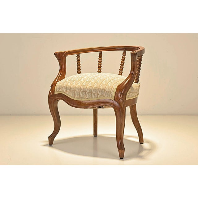 Late Biedermeier Upholstered Walnut Armchair, Germany, 1870s For Sale - Image 16 of 16
