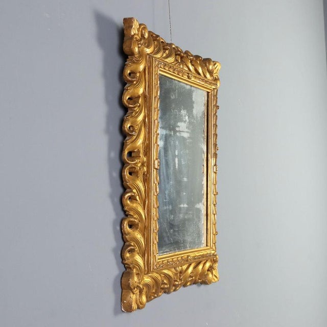 Mirror in Carved and Gilded Wood For Sale - Image 3 of 10