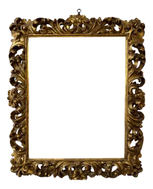 Carved and Gilded Wooden Frame, Bologna, Italy, 17th Century