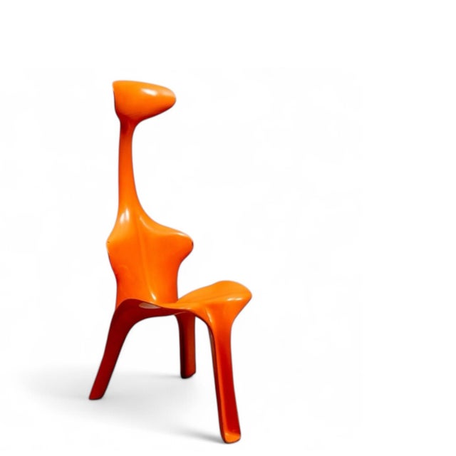 Vintage Pop-Art Floris Chair in Orange Polyester by Günter Beltzig, Germany, 1967 For Sale - Image 10 of 10