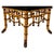 Vintage Regency Style Faux Bamboo Accent Bench With Black Upholstered Seat #2 For Sale In Tampa - Image 6 of 10