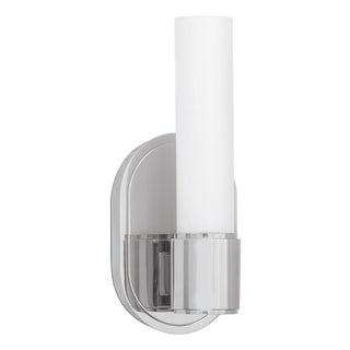 Dixon Cylindrical Sconce Single, Polished Nickel For Sale