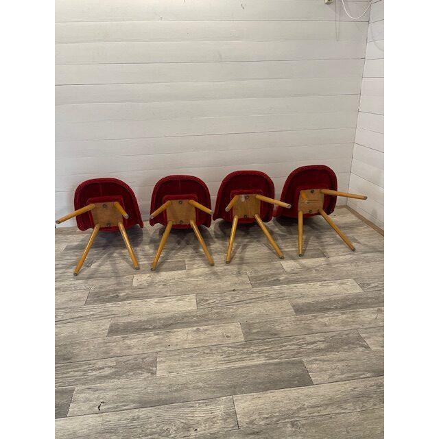 Lollypop Dining Chairs by Navratil for Vertex, 1960s, Set of 4 For Sale - Image 6 of 7