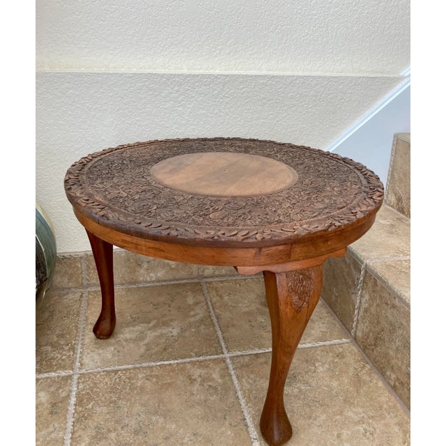 This petite beauty at one time served as an “in-between” table between two armchairs in our former home's master suite...