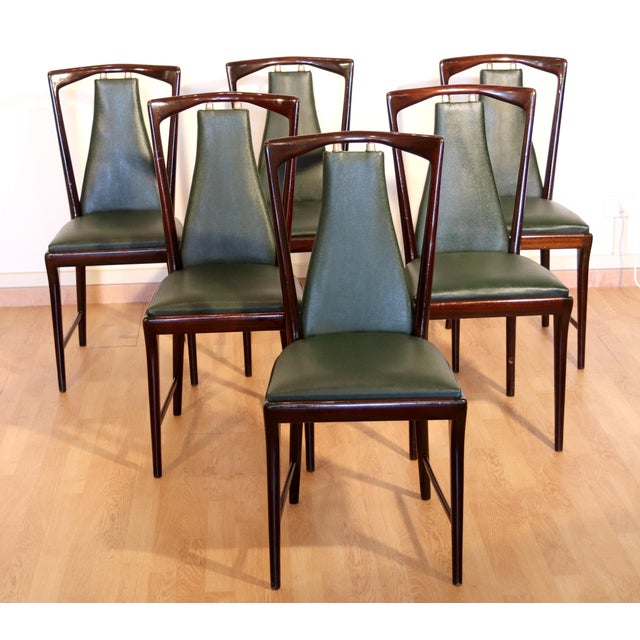 1950s Mid-Century Modern Chairs by Osvaldo Borsani, Italy, 1950s, Set of 6 For Sale - Image 5 of 15