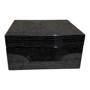 Modern Jewelry Music Box Gray Gloss Oak Wood