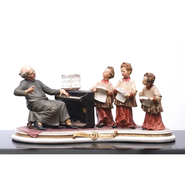 Large Capodimonte Porcelain The Choirboys Figure Group For Sale - Image 12 of 12