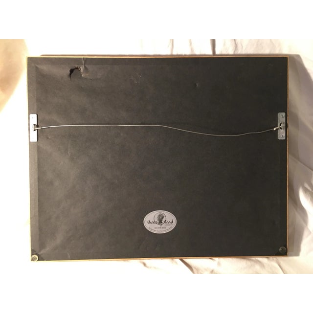 Sienna Mid 20th Century Modernist WPA Style Landscape Gouache Painting Signed Swenson, Framed For Sale - Image 8 of 9