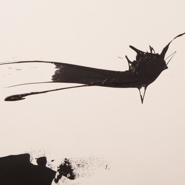 2020s Cirrus Black and White Original Abstract Painting For Sale - Image 5 of 7