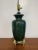 Ceramic Mid 20th Century Hollywood Regency Green Ceramic Table Lamp Brass Base Vintage 30” Tall For Sale - Image 7 of 12