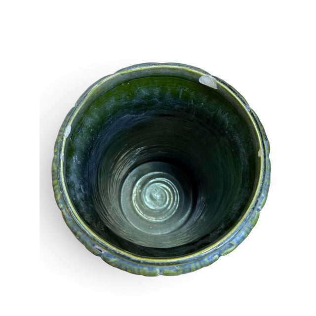 Antique Brush-McCoy Blended Glaze Art Nouveau Umbrella Stand For Sale In West Palm - Image 6 of 8