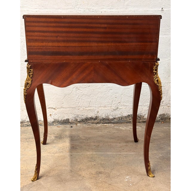 Late 20th Century French Louis XV Vernis Martin Style Rolltop Desk For Sale - Image 4 of 17