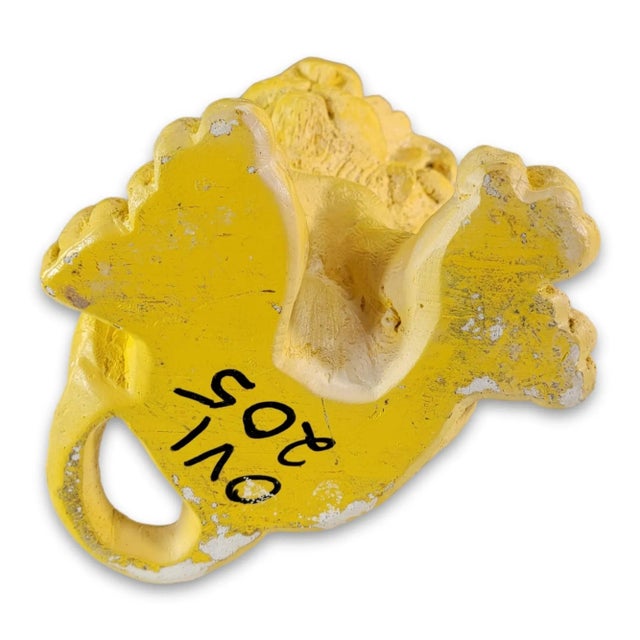 Vintage Large Yellow Male Lion Chalkware Figurine 1970's Cute! For Sale - Image 12 of 13