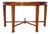 Neoclassical Fluted Demilune Console Table With Pineapple Finial Stretcher & Gold Leaf For Sale