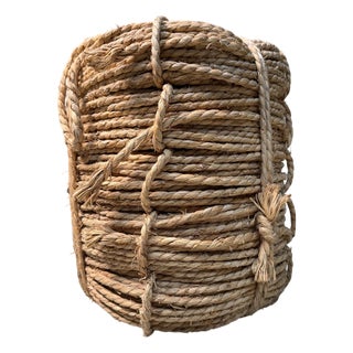 Large Japanese Coil in Natural Rope, 1950s For Sale