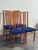 Wood Late 20th Century Italian Dining Chairs by Ims SRL - Teak & Dark Blue Wool - Set of 4 For Sale - Image 7 of 10