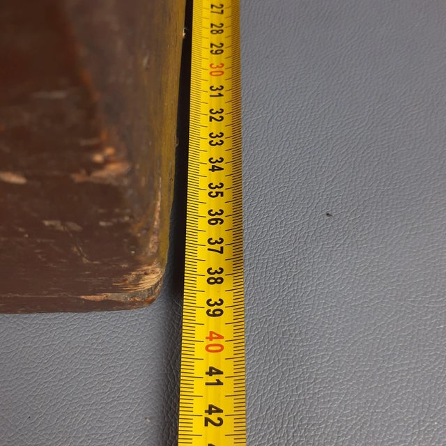 Vintage Industrial Wooden Iron Trunk, 1920s For Sale - Image 11 of 13