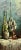 A rare still life by Hudson River School artist Julie Hart Beers (1835-1913), the vertical composition depicts a...