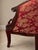 Red Early 20th Century Carved Mahogany Swan Barrel Chair For Sale - Image 8 of 14