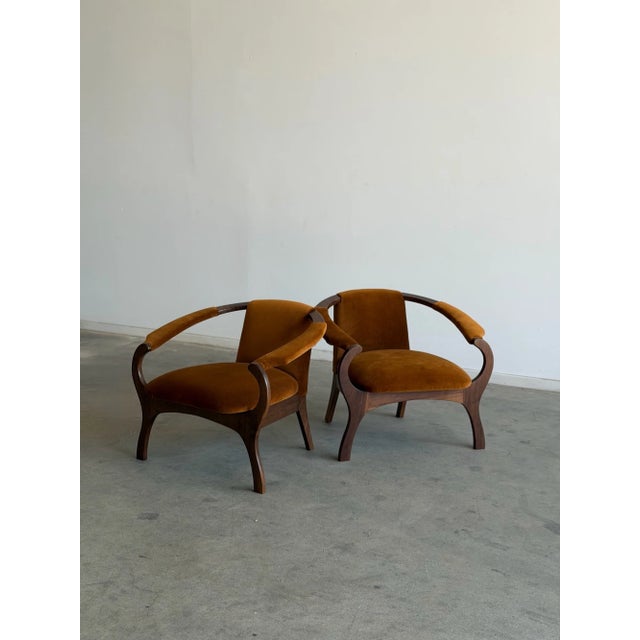 Horseshoe Lounge Chair - Pair For Sale - Image 4 of 10