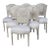 Set of 6 Painted and Caned French Louis XVI Style Dining Chairs, Early 1900s For Sale