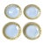 Hand Painted Rufolo Glass Brushstroke Dessert Plates - Set of 4 For Sale