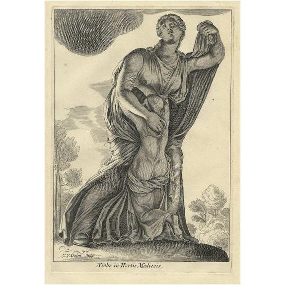 Perrier, Statue of Niobe in Rome, Italy, 1660, Print For Sale - Image 6 of 6