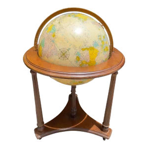 20th Century Illuminated Replogle Globes, Inc. Globe and Stand- 2 Pieces