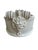 Striking vintage Italian Majolica ceramic footbath/jardinière planter featuring a sculptural lion face with an open mouth,...