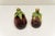 Art Glass Eggplant Oil Lamps a Pair Signed For Sale - Image 4 of 7