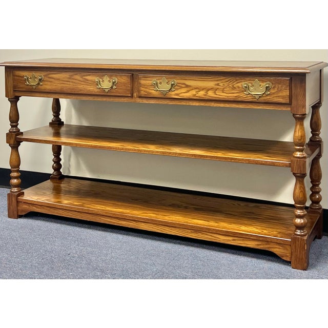 Pennsylvania House Pennsylvania House Traditional Oak Sofa Table For Sale - Image 4 of 12