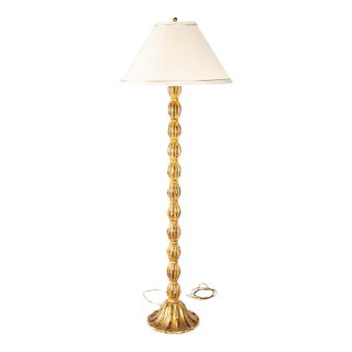 Gold Painted Floor Lamp For Sale