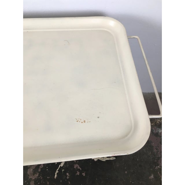 Early 20th Century Antique Industrial Folding Bar Tea Cart Hospital Hotel For Sale - Image 5 of 12