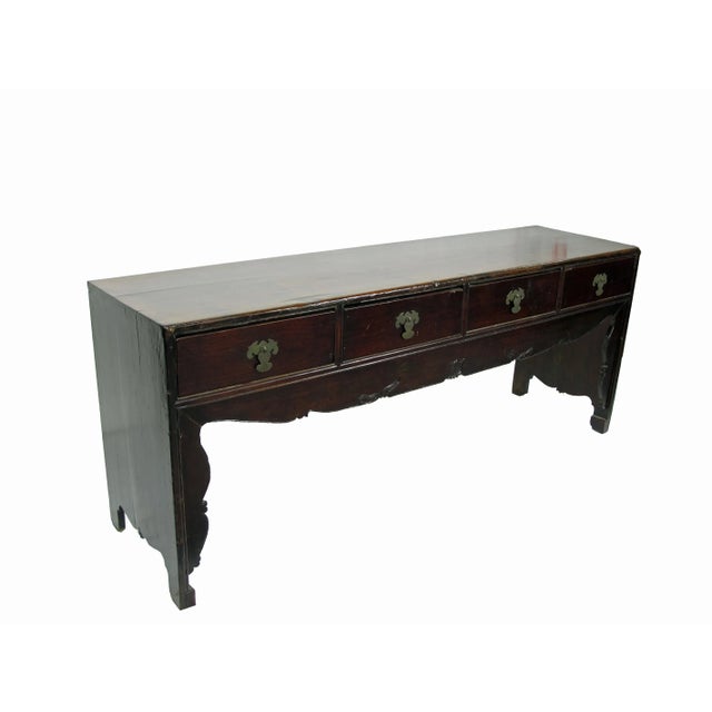 Chinese 1920s Chinese Low Tianjin Console Table For Sale - Image 3 of 9