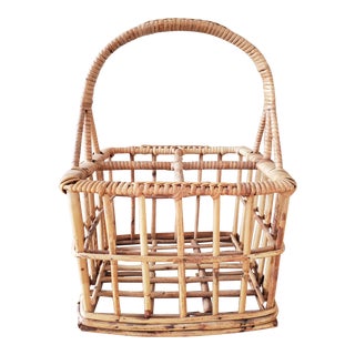 Bamboo Wine / Bottle Carrier Crate For Sale