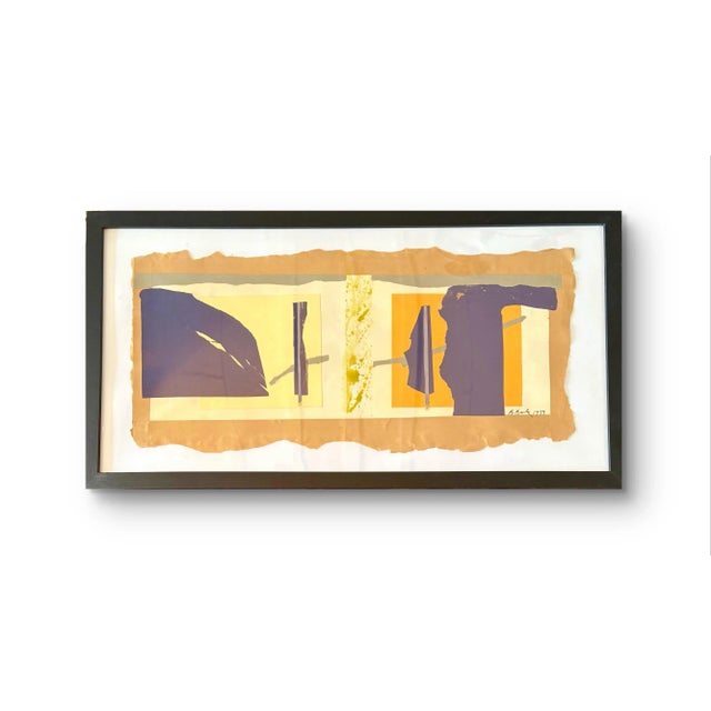 Mid-Century Modern Barbara Beck 1979 Paper Collage - Signed/Dated For Sale - Image 3 of 5