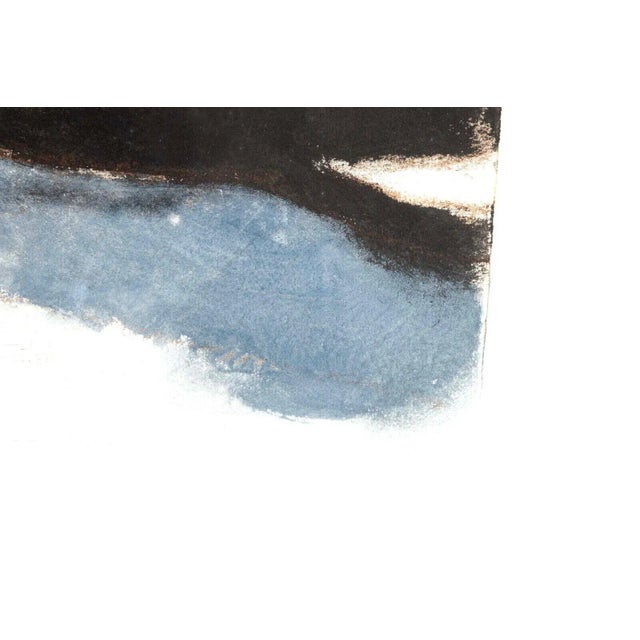 Brown Charles Culver Signed Sea & Mountains Modern Pastel Drawing on Paper Framed 1950 For Sale - Image 8 of 9