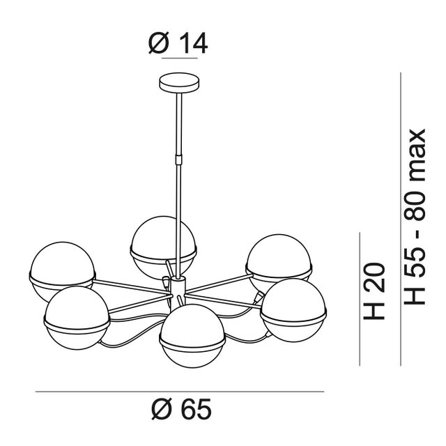 Fabio Ltd 21st Century Globo Chandelier by Fabio LTD For Sale - Image 4 of 4