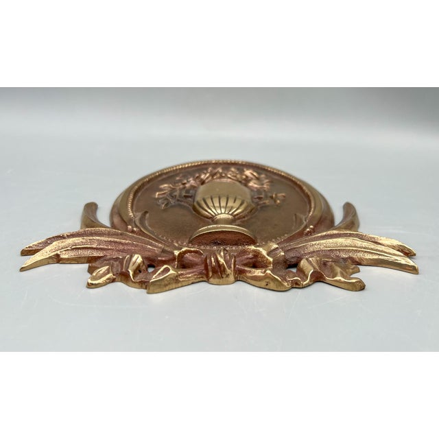 Neoclassical Neoclassical Polished Bronze Urn Wall Medallion/ Plaque For Sale - Image 3 of 9