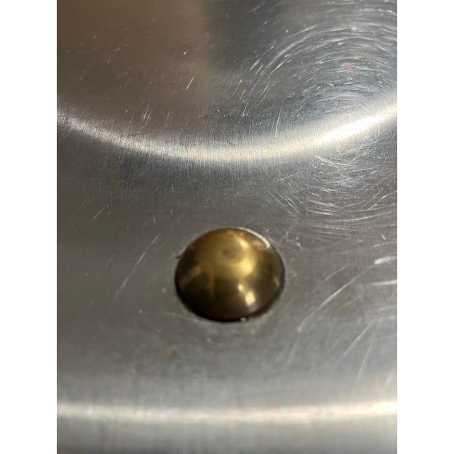 Mid-Century Modern Stainless With Brass Footman Cocktail Coffee Table For Sale - Image 9 of 12