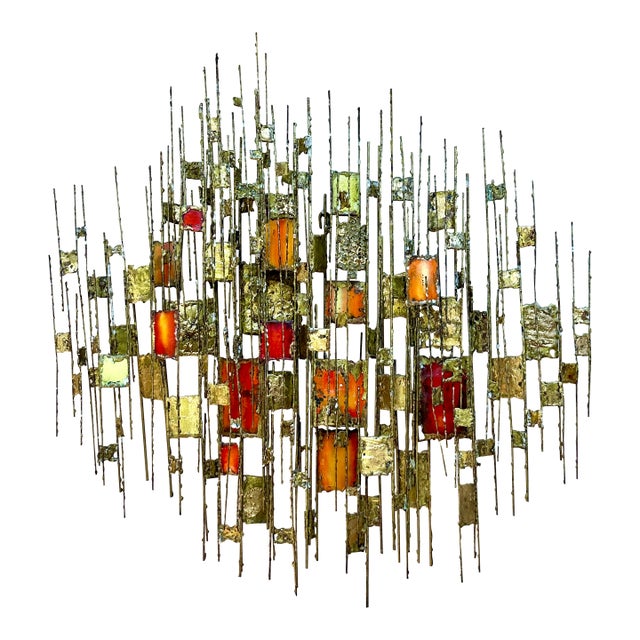 1970s Abstract Metal Wall Sculpture by Donald Buby of Carmel California For Sale